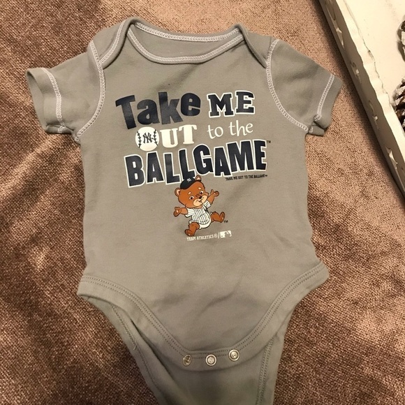 Take Me Out to the BallGame Yankees Baby Onesie - Picture 1 of 5
